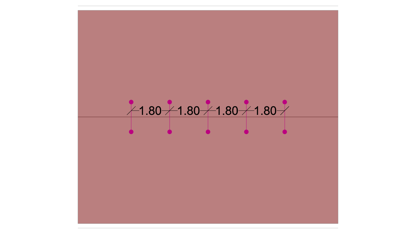 Disposizione dei punti di ancoraggio UNI EN 795:12 – TIPO A