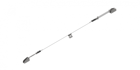 Dispositivo di ancoraggio indeformabile per linea vita a parete in acciaio inox