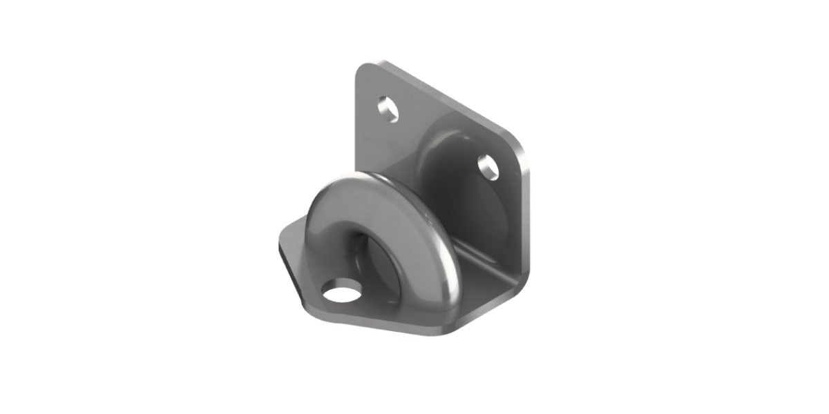 Gancio a fissaggio doppio in acciaio inox