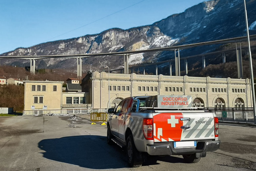 Soccorso industriale: ecco l' intervento in Centrale Idroelettrica