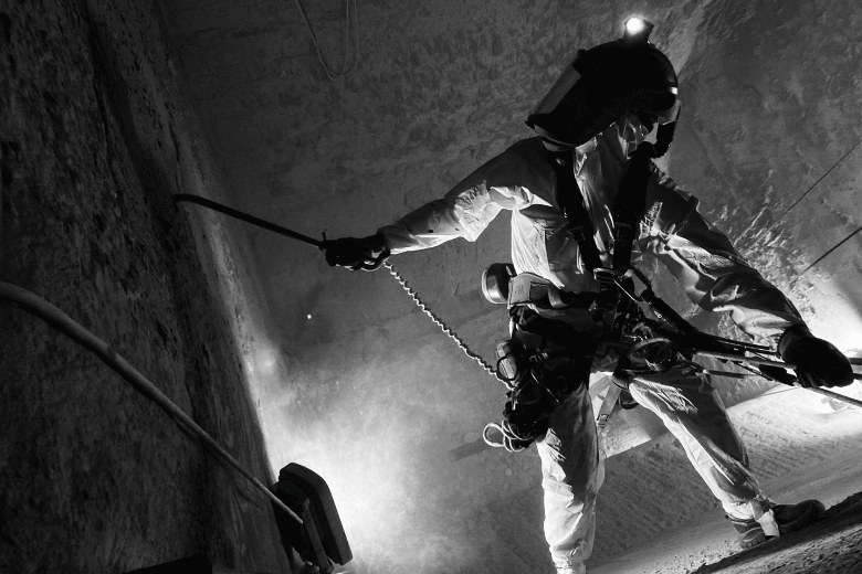 Gestione dei pericoli degli spazi confinati nell'accesso tramite fune