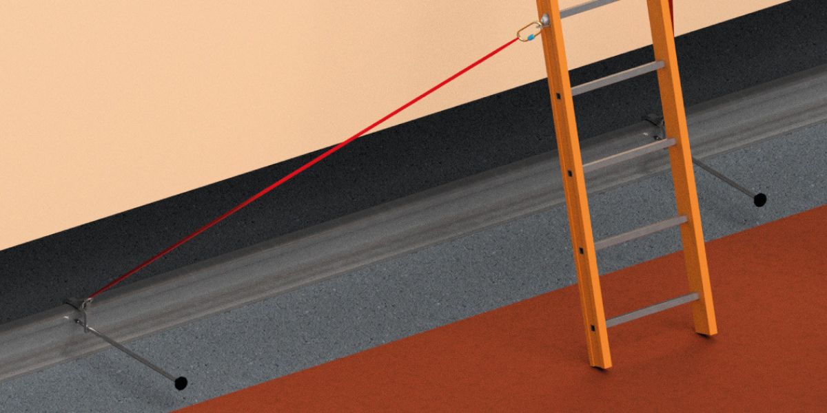 Dispositivo di ancoraggio per scale in vetroresina