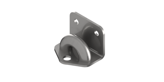 Punto di ancoraggio a gancio a fissaggio doppio in acciaio inox