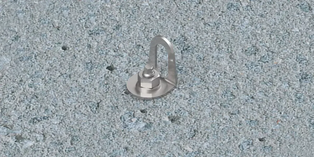 Gancio indeformabile a fissaggio singolo